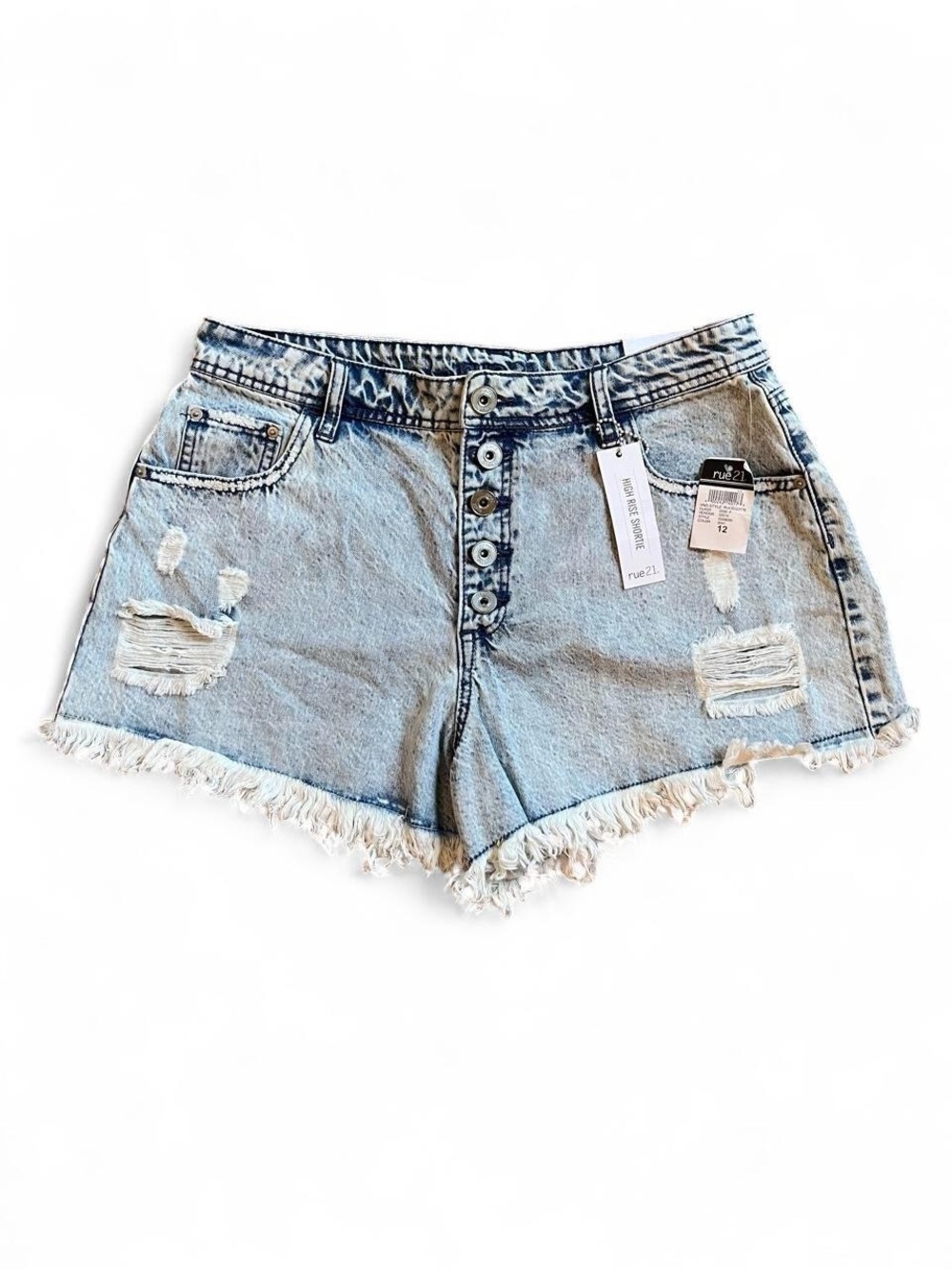 Rue21 Light Wash Hi Rise Shorties
